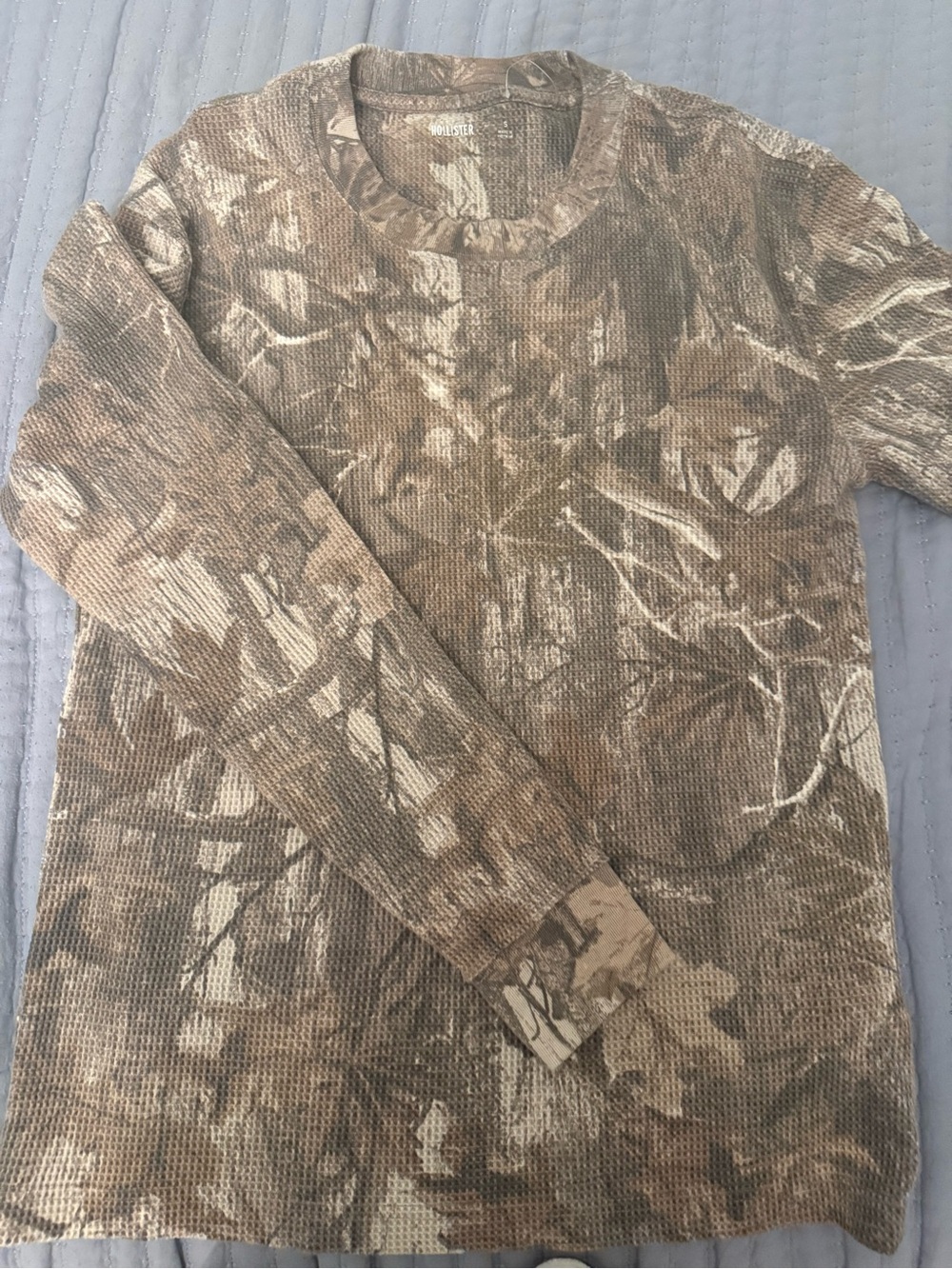 Hollister Brown Camo Long-Sleeve Thermal Tee
